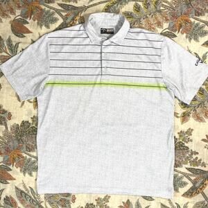 Callaway Opti Dri Short Sleeve Gray Polyester Golf Polo Shirt L